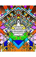Coloring Book Turkeys Na May Isang Pahiwatig of Art Deco Sa Pamamagitan Ng Surrealist Artist Grace Divine