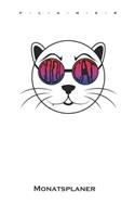 Cool Cat mit Sonnenbrille Monatsplaner