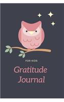 Gratitude Journal for Kids: Cute Pink Owl