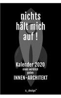 Kalender 2020 für Innen-Architekten / Innen-Architekt / Innen-Architektin