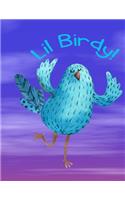 Lil Birdy! Cloudy Sky 8.5 x 11 College Ruled 150 Pages Journal Notebook