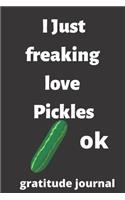 I Just Freaking Love pickles OK gratitude journal