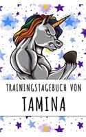 Trainingstagebuch von Tamina: Personalisierter Tagesplaner für dein Fitness- und Krafttraining im Fitnessstudio oder Zuhause