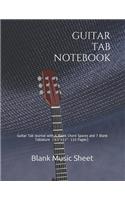 Blank Music Sheet Guitar Tab Notebook