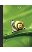 Cute Snail Composition Notebook, Wide Ruled: Lined Student Exercise Book