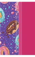 Doughnut Composition Notebook Frosted Donuts: Yummy Frosted Donuts Flying Through Space 6 X 9 College Ruled Paper Notebook, Appreciation Gift, Quote Journal or Diary - Unique Inspirational Gift 