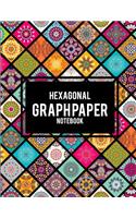 Hexagonal Graph Paper Notebook: Beauty Mandala Book, 1/4 Inch Hexagons Graph Paper Notebooks 8.5 X 11 for Designing, Game Boards Paper, Math Activities and Coloring Patterns