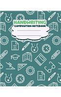 Handwriting primary composition notebook, 8 x 10 inch 200 page, Math green softcover