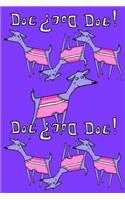 Bullet Journal Notebook for Dog Lovers, Purple Dogs in a Row 4: Graph Design - 162 Numbered Pages with 150 Graph Style Grid Pages, 6 Index Pages and 2 Key Pages for Journaling, Writing, Planning and Doodling, for