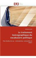 traitement lexicographique du vocabulaire politique