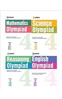 Olympiad Books Practice Sets Reasoning,Mathematics,Science,English  Class 4th