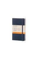 Moleskine Sapphire Blue Pocket Ruled Notebook Hard