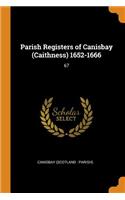 Parish Registers of Canisbay (Caithness) 1652-1666