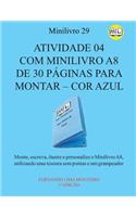 Atividade 04 Com Minilivro A8 de 30 Páginas Para Montar - Cor Azul