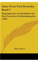 Anno Neun Und Dreizehn Band 2