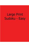 Large Print Sudoku - Easy: Fun, Large Grid Sudoku Puzzles