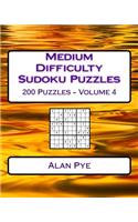 Medium Difficulty Sudoku Puzzles Volume 4