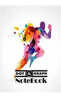 Notebook Dot-Grid, Graph: Running Man: Pocket Notebook Journal Diary, 120 Pages, 7 X 10 (Dot-Grid, Graph)