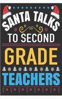 Santa talks to second grade teachers