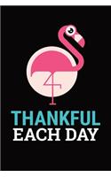 Thankful Each Day - Gratitude and Affirmation Journal - Pink Flamingo