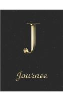 Journee: 1 Year Daily Planner (12 Months) - Yellow Gold Effect Letter J Initial First Name - 2020 - 2021 - 365 Pages for Planning - January 20 - December 20 