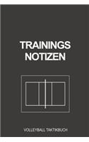 Trainings Notizen Volleyball Taktikbuch: Optimal als Journal Strategie oder Taktikbuch für jeden Trainer oder Coach Notizbuch zum festhalten von Notizen beim Training oder Volleyballer Spie