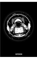 Notebook: Blank Lined Journal 6x9 - Funny Astronaut Spaceship Window Notebook I Spaceman Moon Cosmic Space Gift For Astronauts