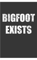 Bigfoot Exists Notebook: Lined Journal, 120 Pages, 6 x 9, Affordable Gift Journal Matte Finish