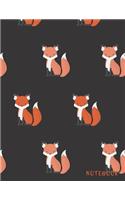 Notebook: Large Lined Notebook/Journal Foxes