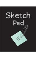 Sketch Pad Framed Blank Pages: 8x10 Drawing Pad 150 Framed Blank Pages, Drawing Sketching Doodling