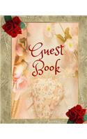 Guest Book: Blank Lined 8 x 10 Guest book to record all your special moments