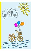 Spring is in the Air Wide Ruled Notebook for Girls