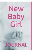 New Baby Girl Journal, Blank Lined Notebook