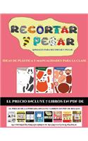 Ideas de plástica y manualidades para la clase (Animales para recortar y pegar): 20 fichas de actividades infantiles de recortar y pegar diseñadas para desarrollar las habilidades de corte con tijera en niños de preescolar.