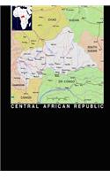 Modern Color Map of the Central African Republic in Africa Journal: Take Notes, Write Down Memories in this 150 Page Lined Journal