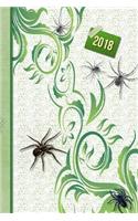 Spider 2018 Diary: 13 Months & Week to Page Planner 130 Pages 6"x 9" with Contacts - Password - Birthday Lists & Notes