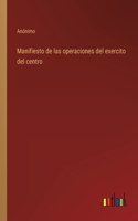 Manifiesto de las operaciones del exercito del centro