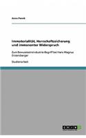 Immaterialität, Herrschaftssicherung und immanenter Widerspruch