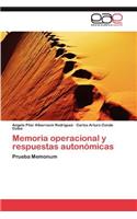Memoria Operacional y Respuestas Autonomicas