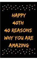 Happy 40th 40 Reasons Why You Are Amazing