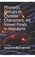 Phonetic Groups in Chinese Characters: All Vowel Finals in Mandarin