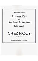 Answer Key for the Student Activities Manual for Chez nous: Branché sur le monde