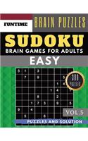SUDOKU Easy: 300 easy Jumbo sudoku with answers brain games for adults Activities Book sudoku for seniors (sudoku book easy Vol.5)(5 Sudoku Book Easy)