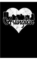 Arlington: 6x9 college lined notebook to write in with skyline of Arlington, Texas