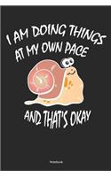 I Am Doing Thing At My Own Pace And That´s Okay Notebook