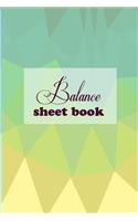Balance Sheet Book