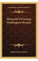 Memorial Of George Washington Hosmer