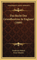 Das Recht Des Grundbesitzes In England (1889)