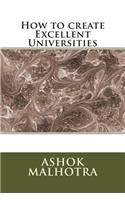 How to create Excellent Universities