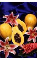 Food Journal Fresh Cut Papayas Weight Loss Diet Blank Recipe Book: (Notebook, Diary, Blank Book)